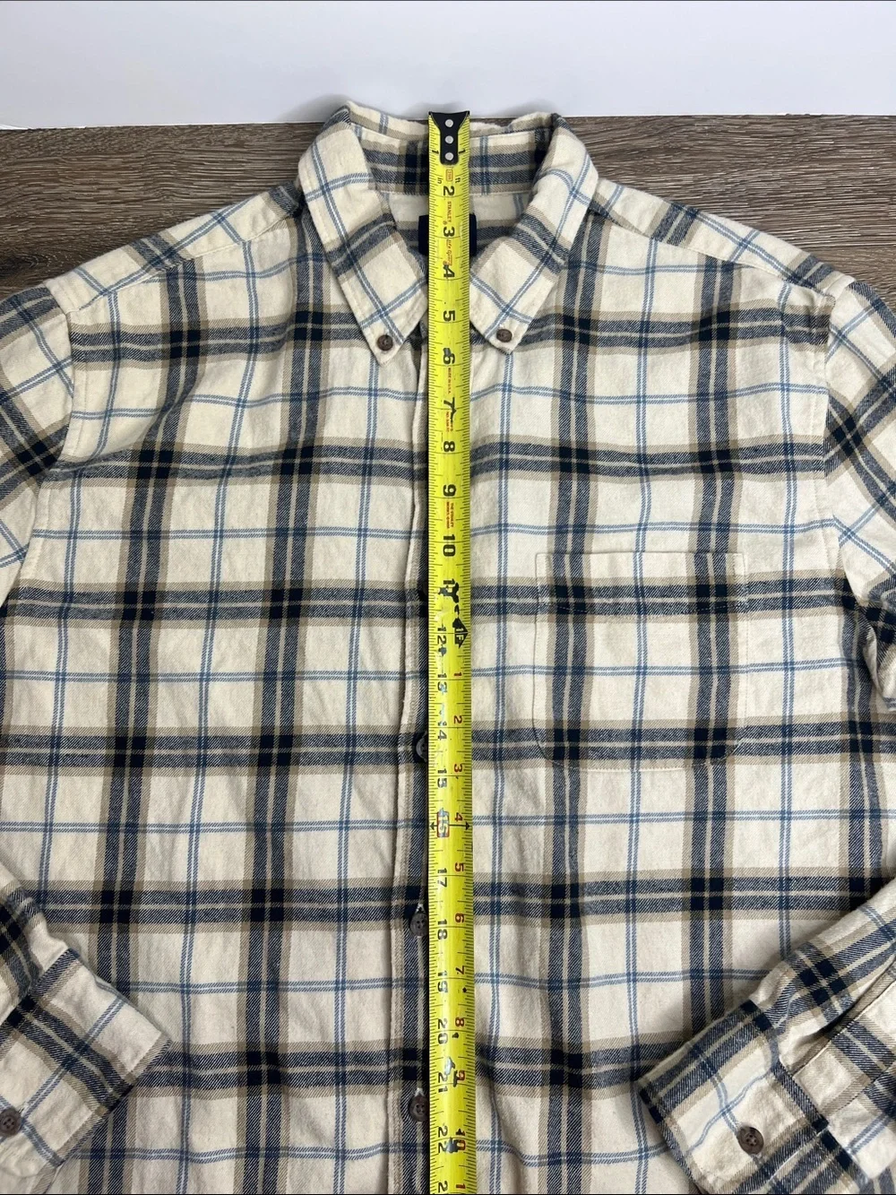 J.Crew Brushed Twill Plaid Button Down Shirt Men’s Large Cotton Flannel